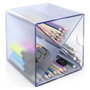 Archivo 2000 Archicubo Organizador Modular Apilable Azul Transparente